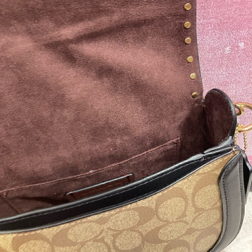 COACH Georgie Saddle Crossbody Bag Western Boho Embellished with Rivets & Studs! - Picture 5 of 14